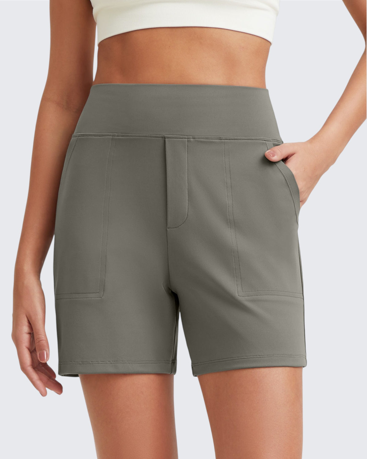 EverGoing High-Waist Burmuda Athletic Shorts 5'' - G4Free