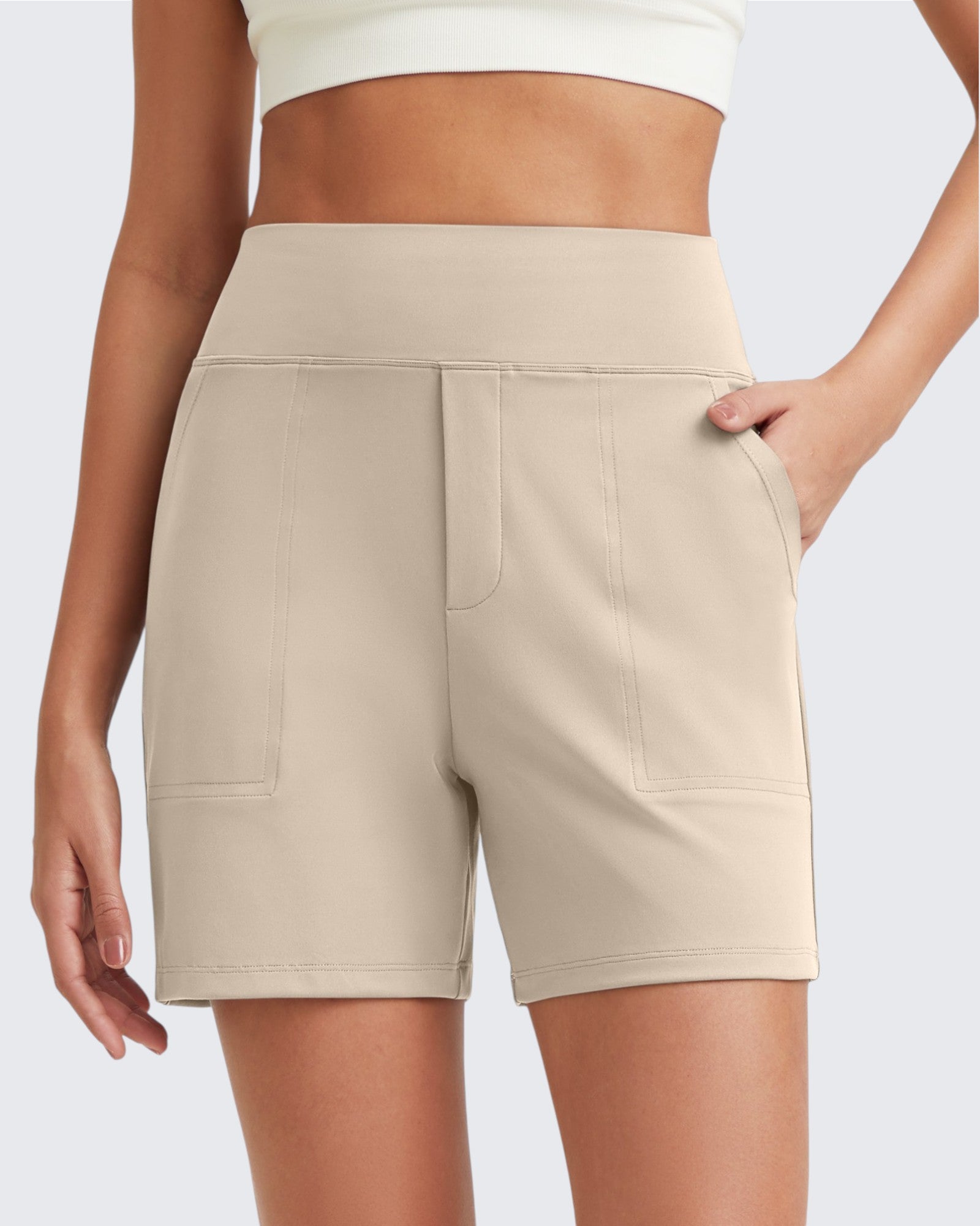 EverGoing High-Waist Burmuda Athletic Shorts 5'' - G4Free