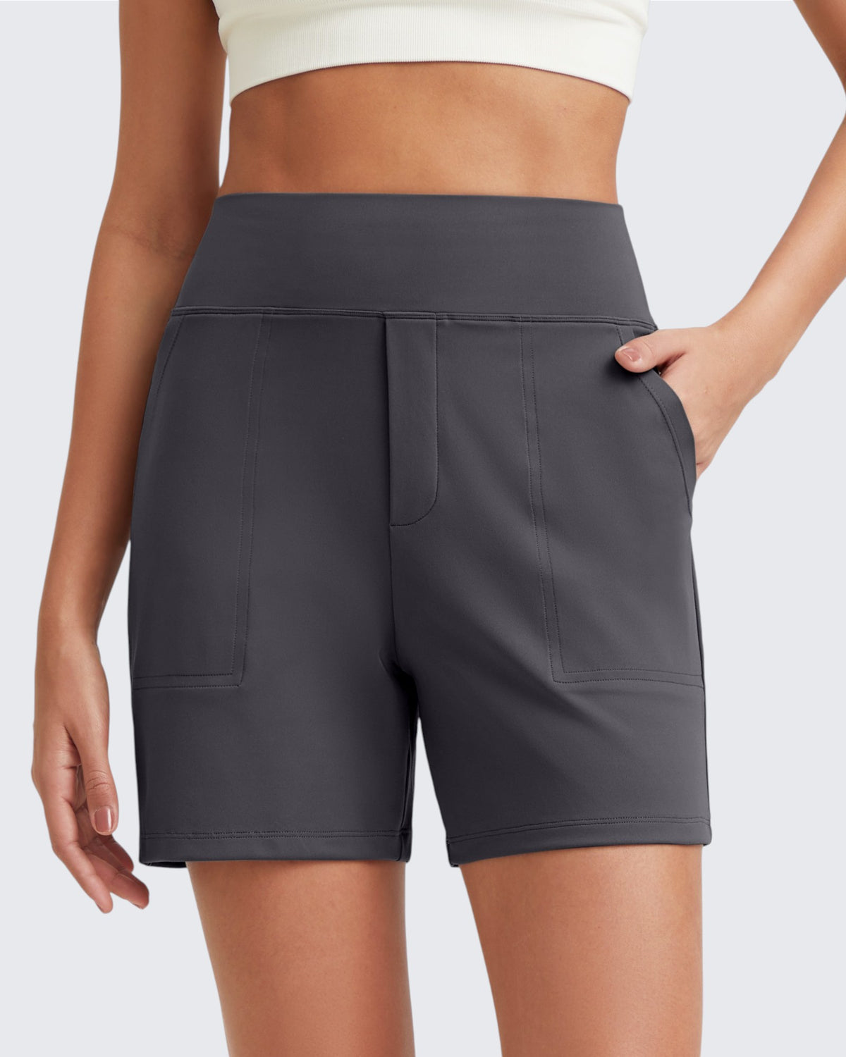 EverGoing High-Waist Burmuda Athletic Shorts 5'' - G4Free