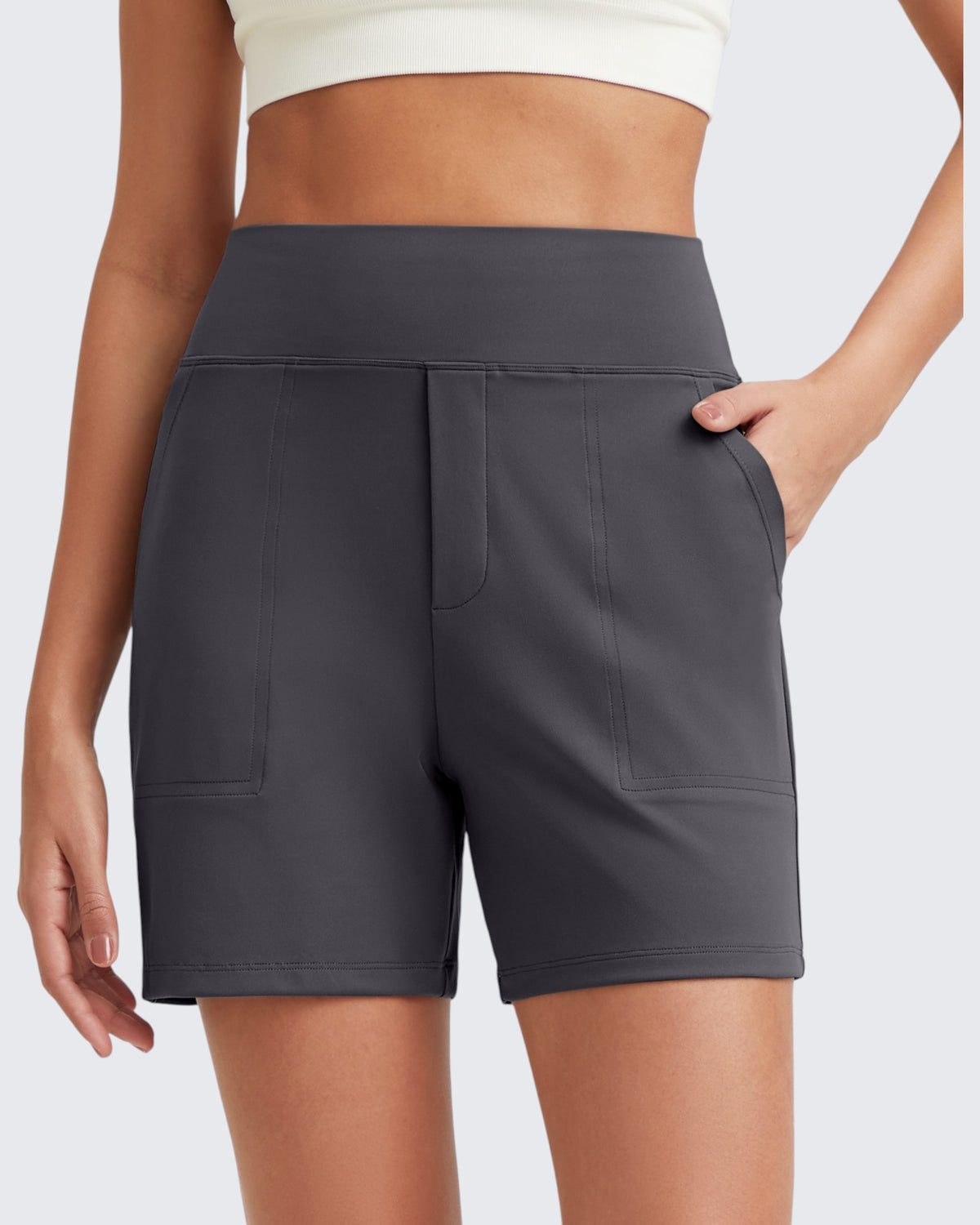 EverGoing High-Waist Burmuda Athletic Shorts 5'' - G4Free