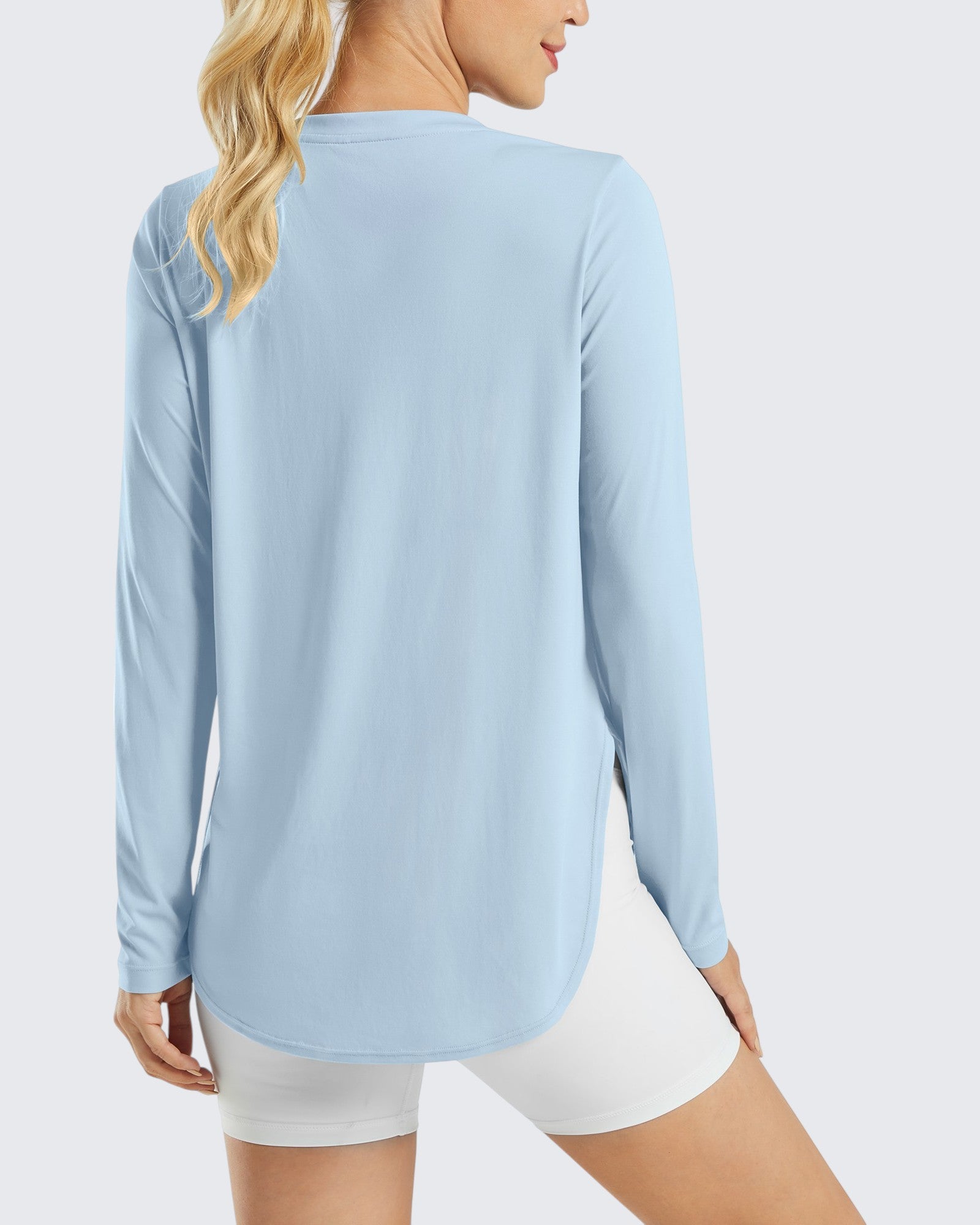 G4Free Activewear Scoop Neck UV Sun Workout Long Sleeve