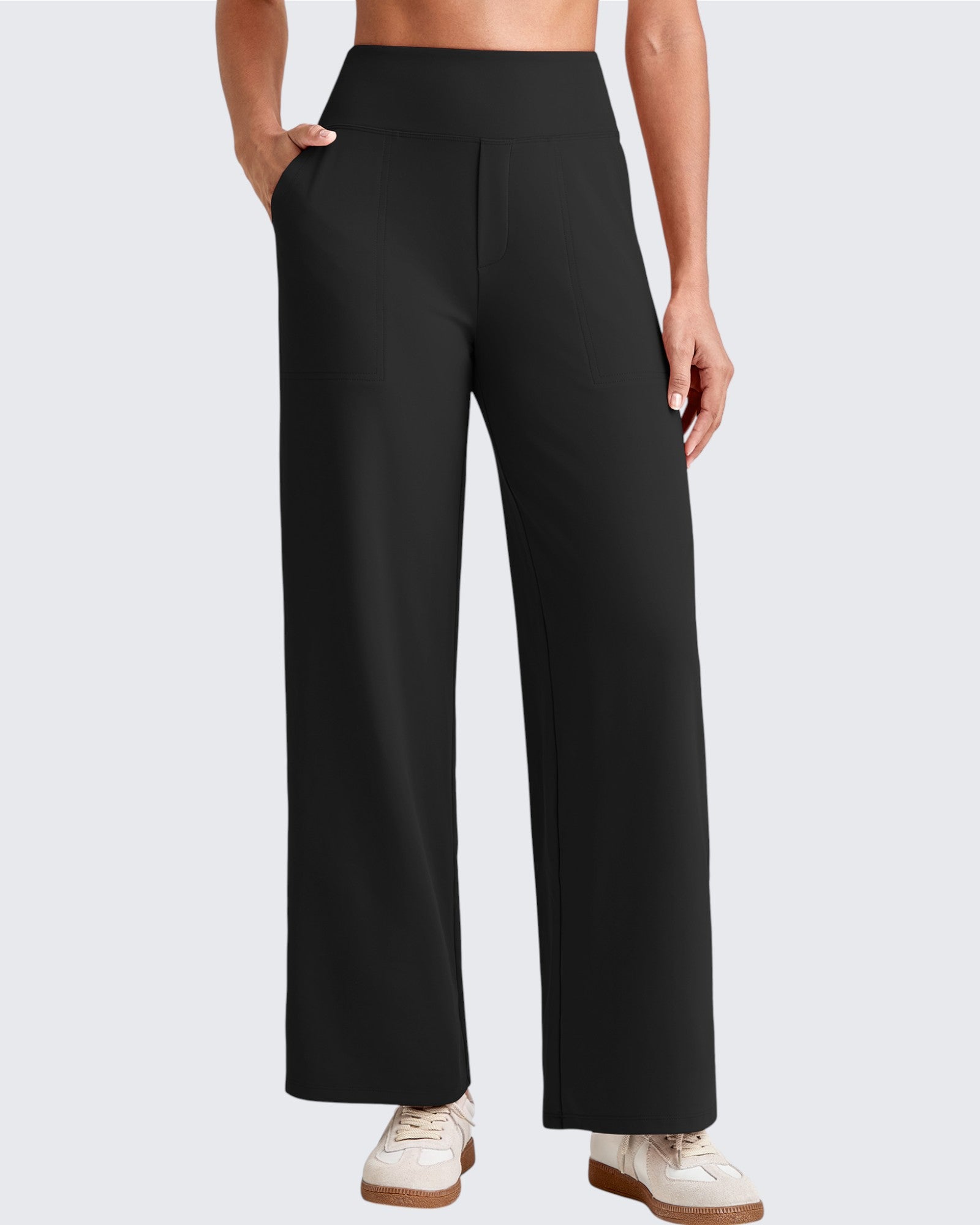 EverGoing High Waist Stretch Dressy Cropped Pants Petite - G4Free