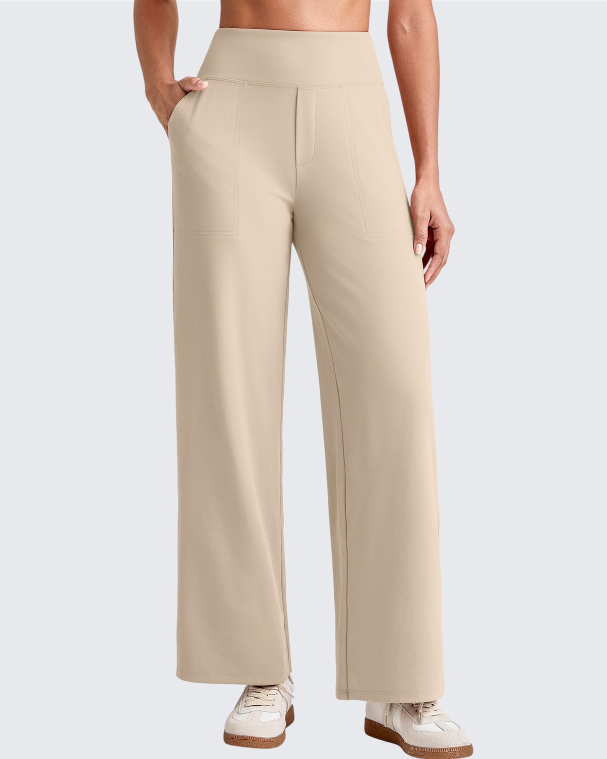 EverGoing High Waist Stretch Dressy Cropped Pants Petite - G4Free