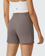 EverGoing High-Waist Belted Pleated Casual Dressy Shorts - G4Free