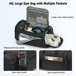 G4Free - G4Free 45L 3-Way Duffle Backpack with Wet Pocket & Shoes Compartment -TN22B071A