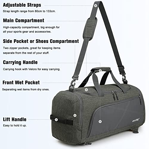 G4Free - G4Free 45L 3-Way Duffle Backpack with Wet Pocket & Shoes Compartment -TN22B071A
