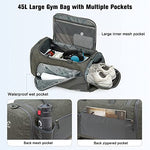 G4Free - G4Free 45L 3-Way Duffle Backpack with Wet Pocket & Shoes Compartment -TN22B071A