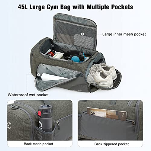G4Free - G4Free 45L 3-Way Duffle Backpack with Wet Pocket & Shoes Compartment -TN22B071A