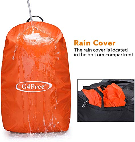 G4Free - G4Free 45L Waterproof Hiking Travel Backpack with Rain Cover -D02V648A