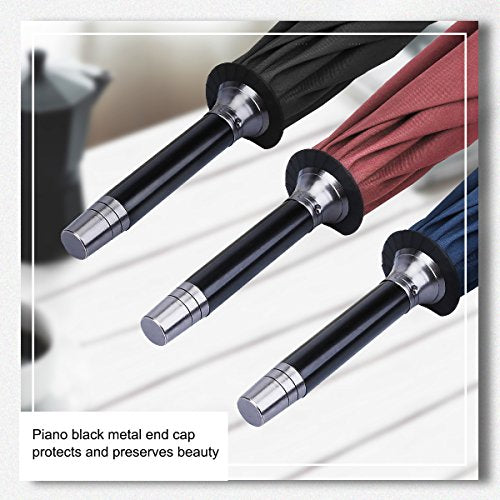 G4Free - G4Free 52/62inch Wooden J Handle Auto Open  Golf Umbrella -D02V552A