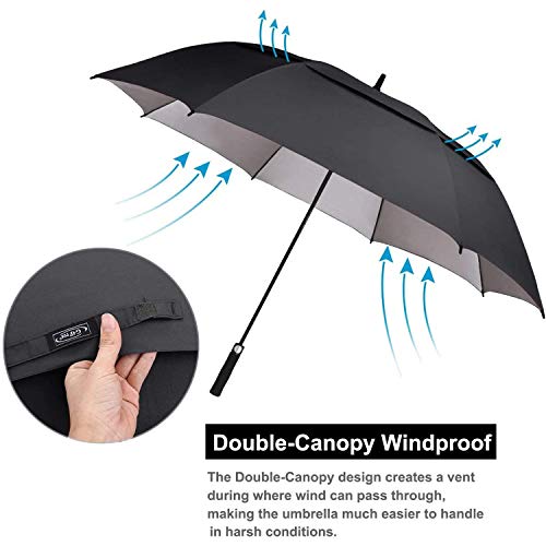 G4Free - G4Free 54/62/68 Inch UV Protection Auto Open Double Canopy Sun Rain Umbrella -D02V686A