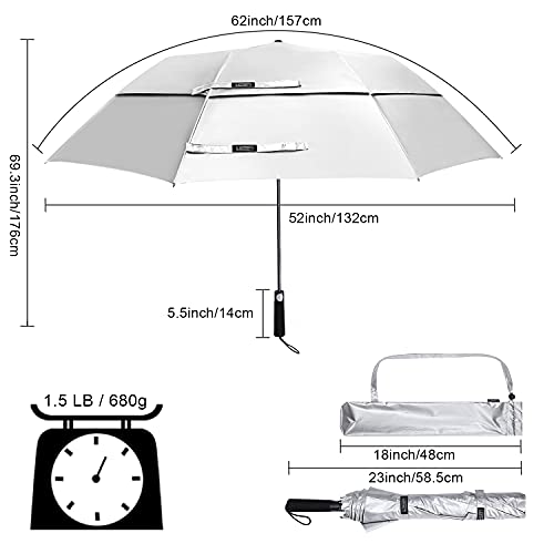 G4Free - G4Free 62 Inch Portable UV Protection Automatic Big Sun Umbrella -D02V737A