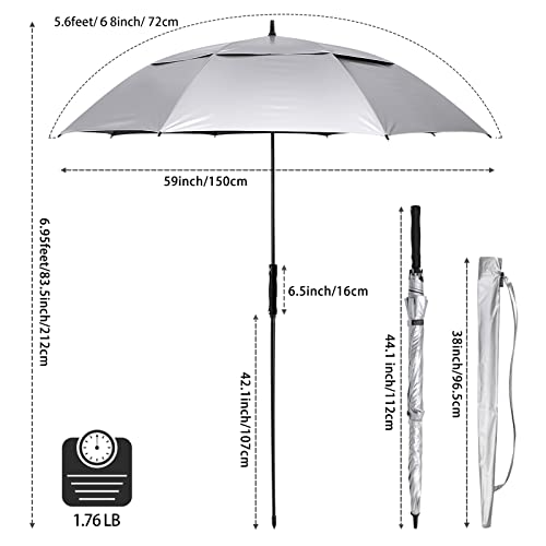 G4Free - G4Free 68 Arc Vented UV Auto Extra Large Windproof Golf/Beach  Umbrellas -D02V731A