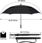 G4Free - G4Free 72 Inch Huge Double Canopy Vented Windproof Stick Umbrellas -D02V716A