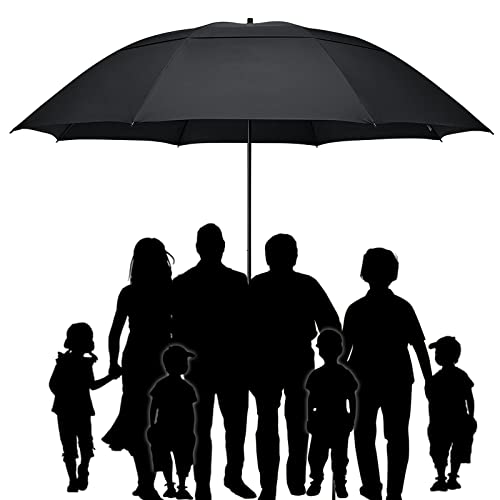 G4Free - G4Free 80 Inch 6.6 Ft Double Canopy Vented Windproof Stick Family Umbrella -TN21A013A