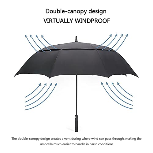 G4Free - G4Free Automatic Open Golf Umbrella Double Canopy Vented Stick Umbrellas -TN22A051A