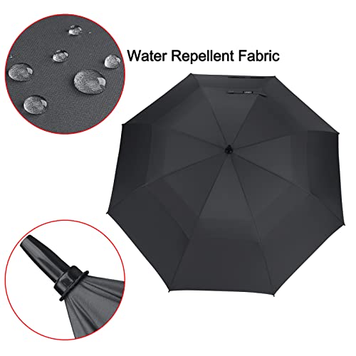 G4Free - G4Free Automatic Open Golf Umbrella Double Canopy Vented Stick Umbrellas -TN22A051A