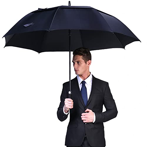 G4Free - G4Free Automatic Open Golf Umbrella Double Canopy Vented Stick Umbrellas -TN22A051A