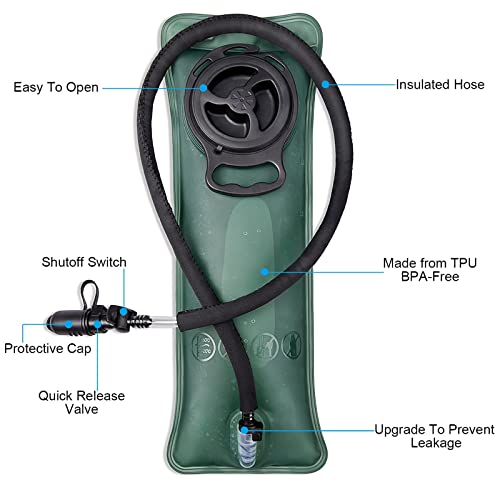 G4Free - G4Free Military Tactical Hydration Backpack with 3L Upgraded Bladder -D02V560A