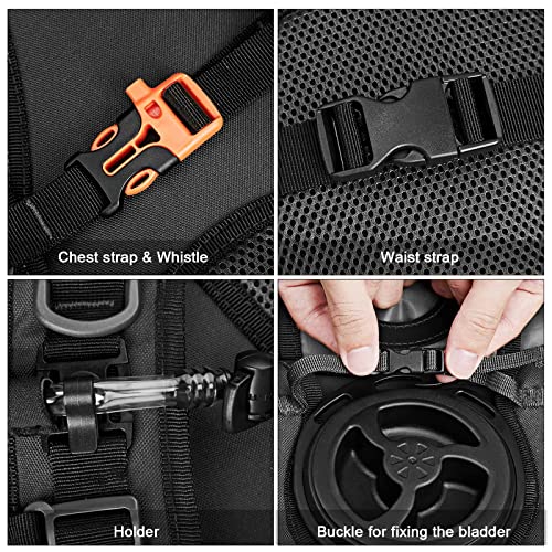 G4Free - G4Free Military Tactical Hydration Backpack with 3L Upgraded Bladder -D02V560A
