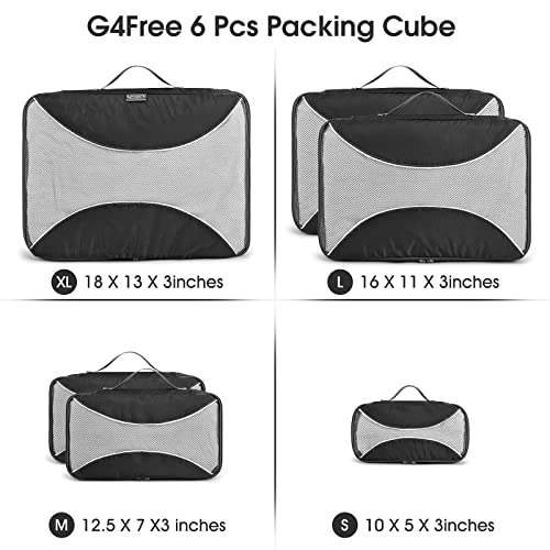 G4Free - G4Free Packing Cubes 6pcs Travel Accessories Organizers Travel Packing Bags -D10V005A