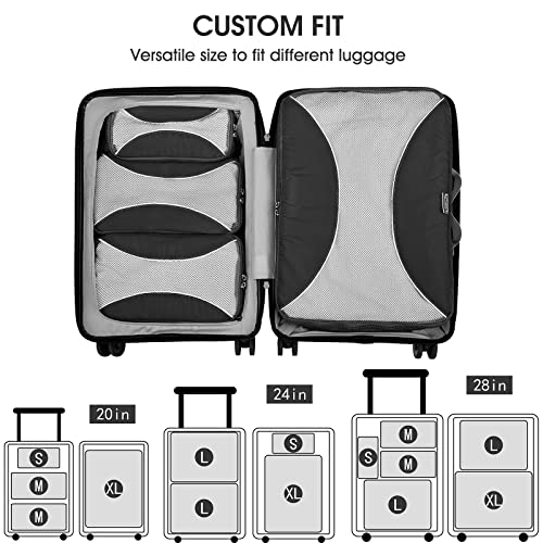 G4Free - G4Free Packing Cubes 6pcs Travel Accessories Organizers Travel Packing Bags -D10V005A