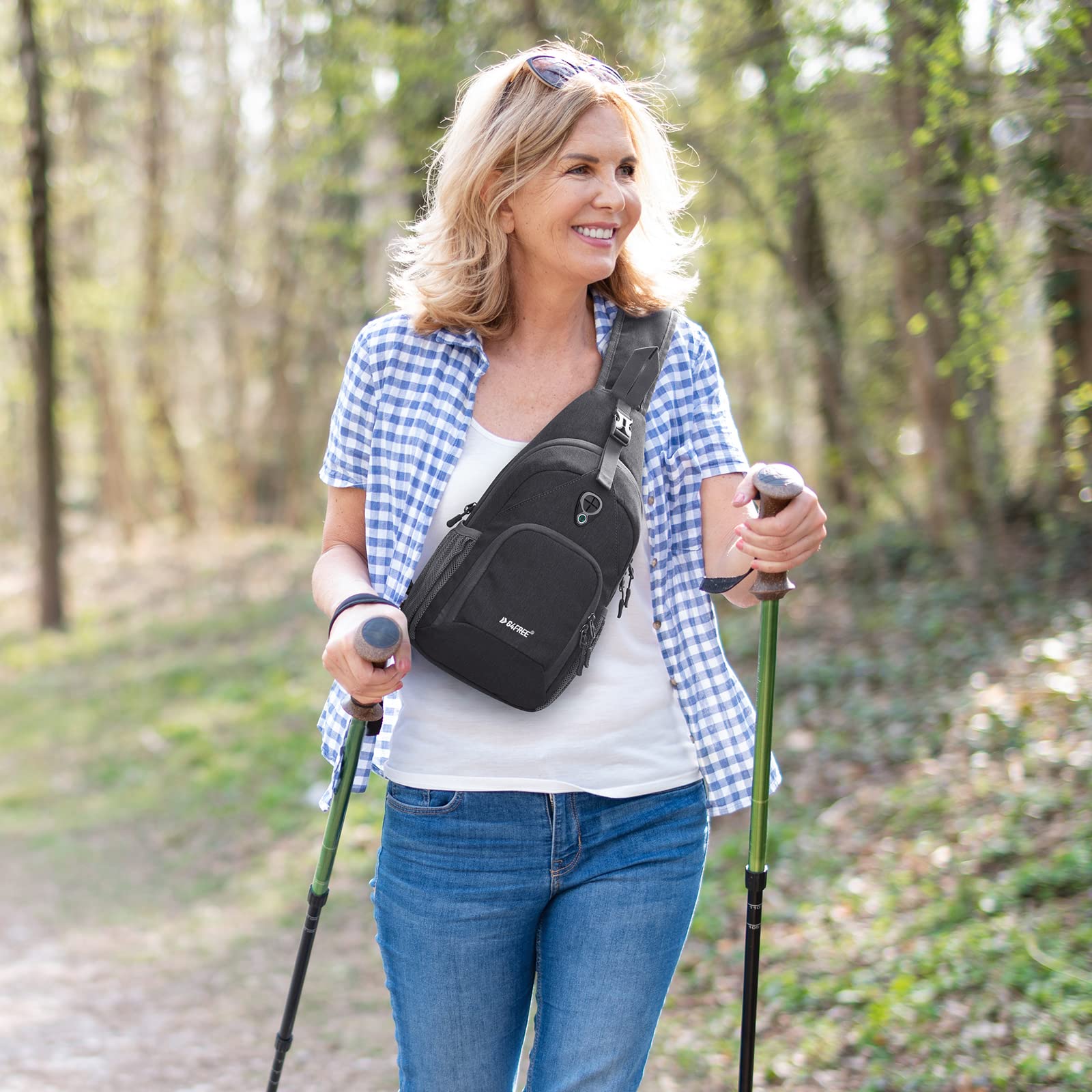 G4Free - G4Free RFID Sling Bag for Hiking Outdoor -TN22B091A
