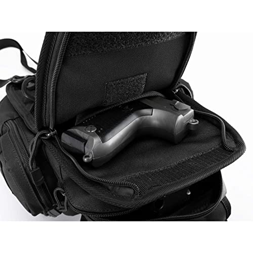 G4Free - G4Free Tactical EDC Sling Bag Pack with Pistol Holster -D02V666B