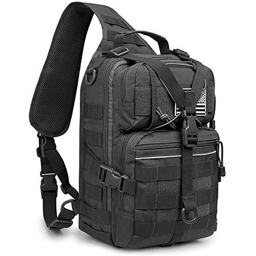 G4Free - G4Free Tactical Sling Backpack Big Molle EDC Assault Range Bag Pack Military Style for Concealed Carry -D02V676A