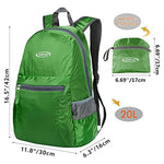 G4Free - Lightweight Packable 20L Waterproof Hiking Backpack -D04V650A