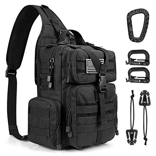 G4Free - Men's Tactical EDC Sling Backpack with Pistol Holster -D02V759D