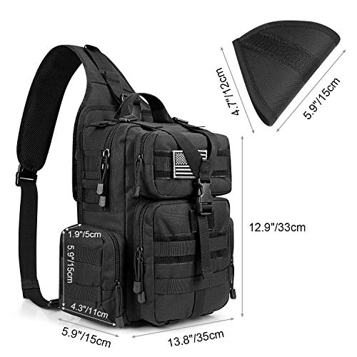 G4Free - Men's Tactical EDC Sling Backpack with Pistol Holster -D02V759D