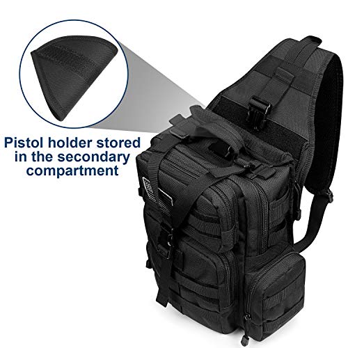 G4Free - Men's Tactical EDC Sling Backpack with Pistol Holster -D02V759D