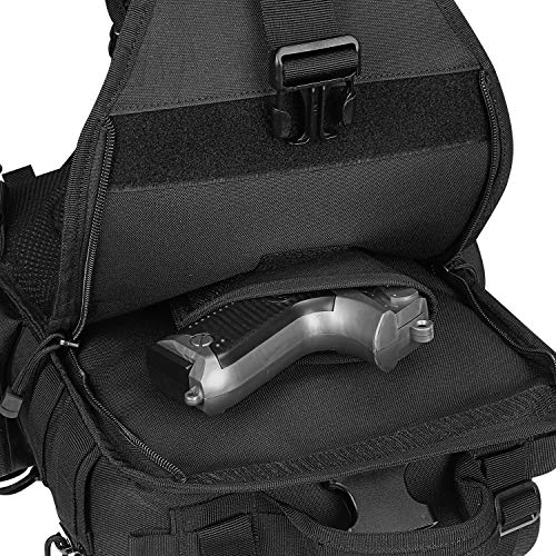 G4Free - Men's Tactical EDC Sling Backpack with Pistol Holster -D02V759D